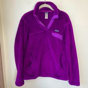 Patagonia Women’s Medium Neon Purple Re-Tool Snap-T Pullover